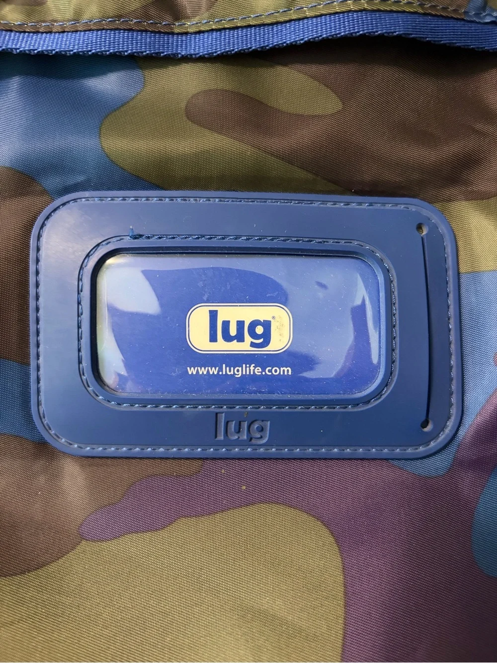Lug Boxer Duffel Bag Blue Green Purple Camo Print